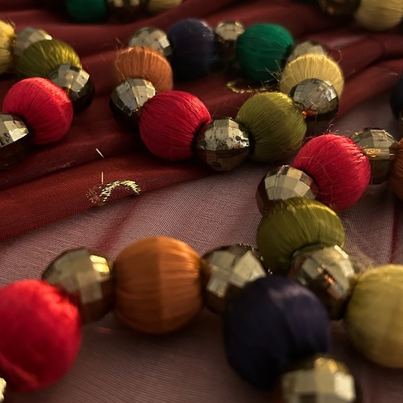 Jewel toned napkin rings Bordeaux place mats and coasters - Picture 3 of 6